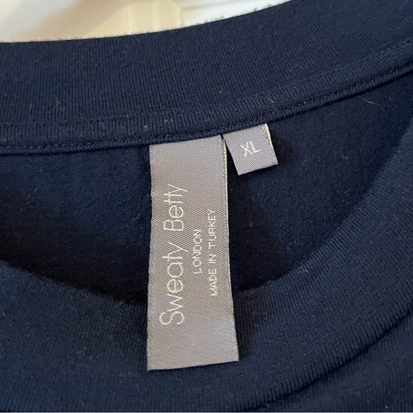 Sweaty Betty Mellow Tiered Maxi Dress in Navy Blue Women's Size XL Jersey knit - Picture 2 of 5